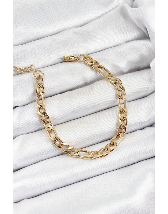 MuI MuI 316L Çelik Gold Renk Zincir Erkek Bileklik