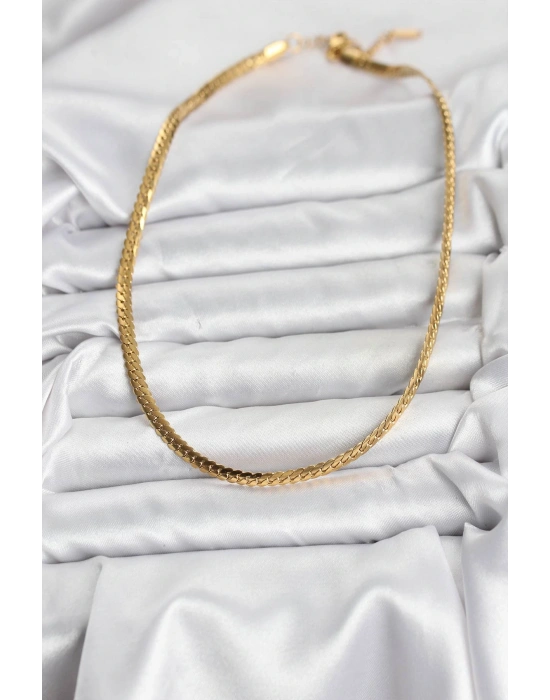 MuI MuI 316L Çelik Gold Renk Zincir Kadın Kolye