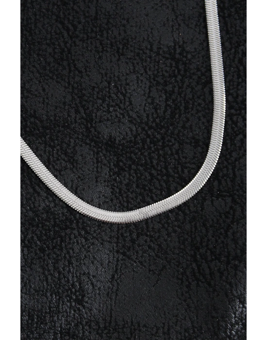 MuI MuI 316L Çelik Klasik İtalyan Zincir Model Gümüş Renk Erkek Kolye