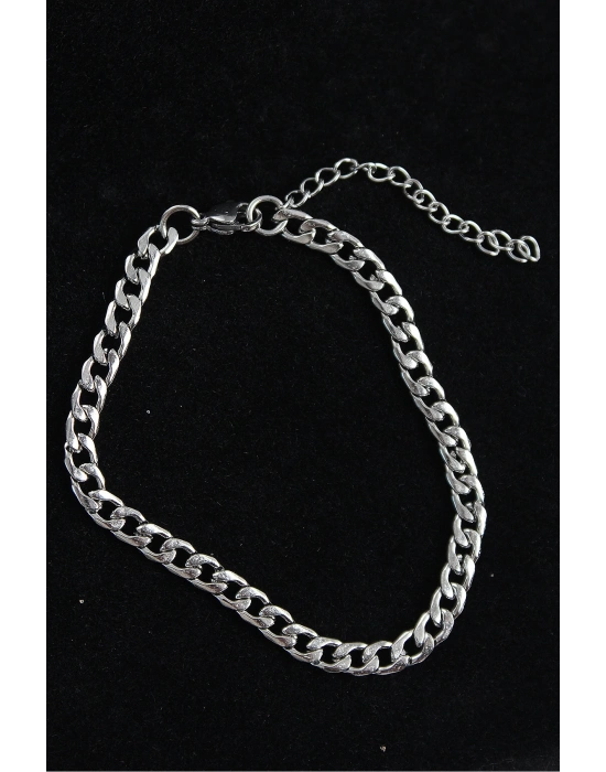 MuI MuI 316L Çelik Klasik Model Gümüş Renk Erkek Bileklik