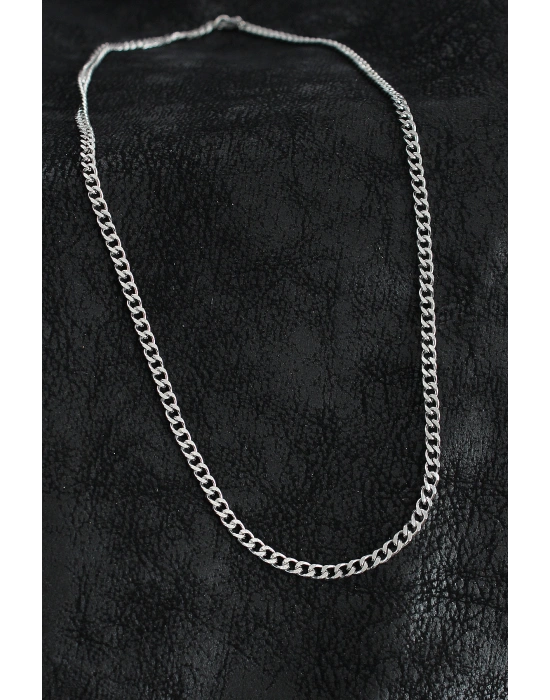 MuI MuI 316L Çelik Klasik Zincir Model Gümüş Renk Erkek Kolye