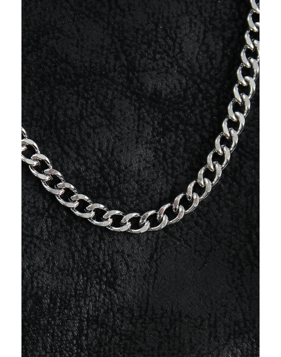 MuI MuI 316L Çelik Klasik Zincir Model Gümüş Renk Erkek Kolye