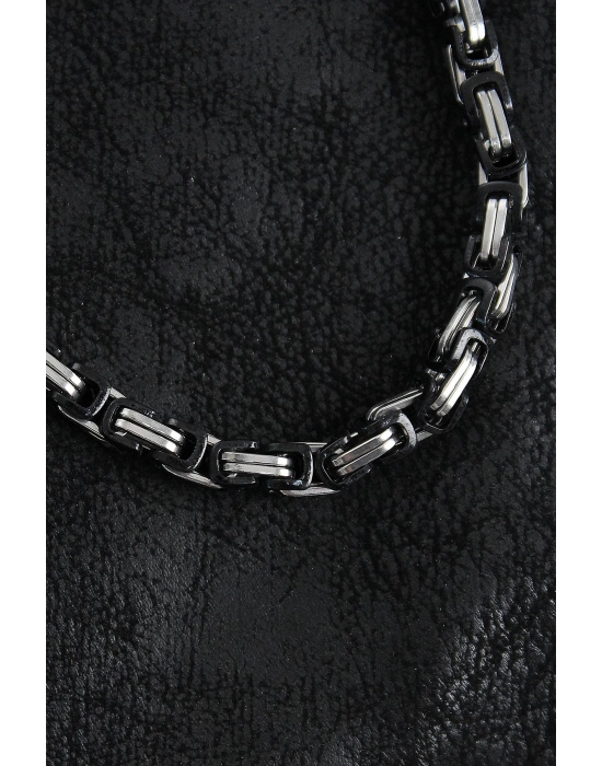 MuI MuI 316L Çelik Kral Zincir Model Gümüş Renk Erkek Kolye