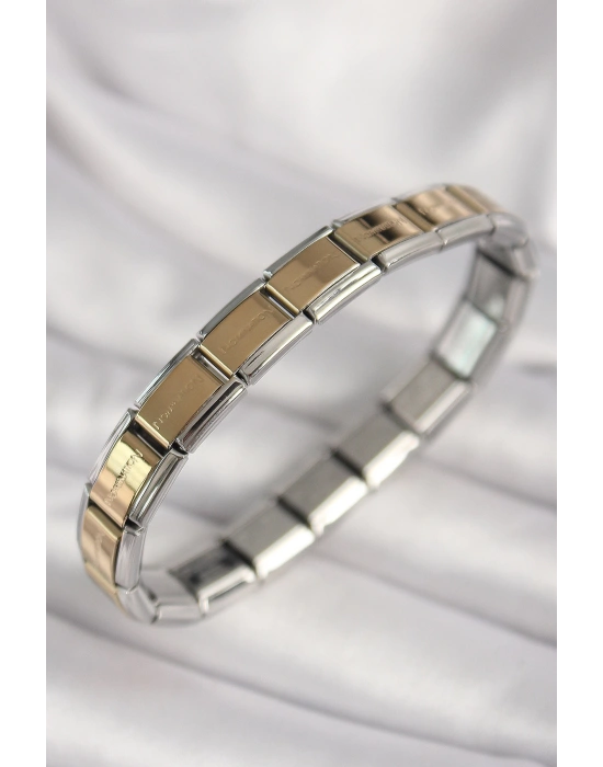 MuI MuI 316L Çelik Mix Renk Yazılı Nomination Model Kadın Bileklik