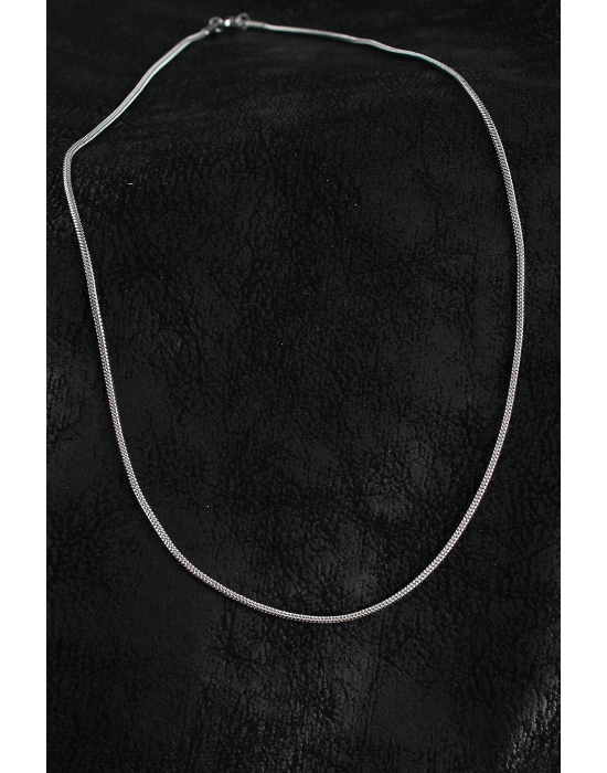 MuI MuI 316L Çelik Örme Zincir Model Gümüş Renk Erkek Kolye