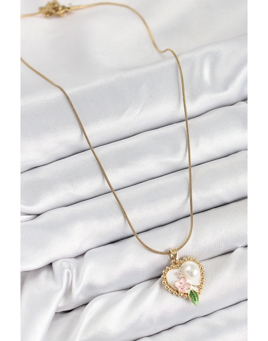 MuI MuI 316L Çelik Sanatsal Portre Model Gold Renk Kadın Kolye