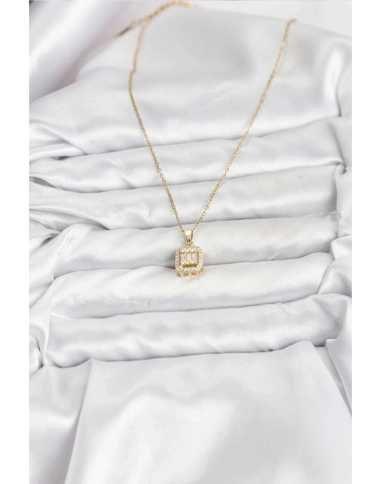 MuI MuI 316L Çelik Zincir Gold Renk Baget Model Kadın Kolye