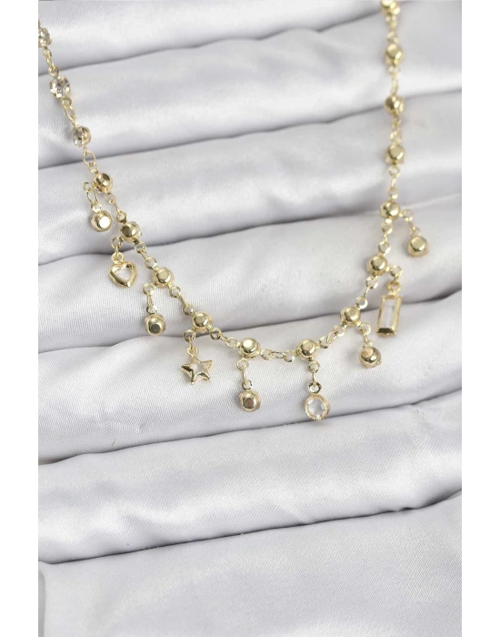 MuI MuI 316L Çelik Zincir Gold Renk Kolye