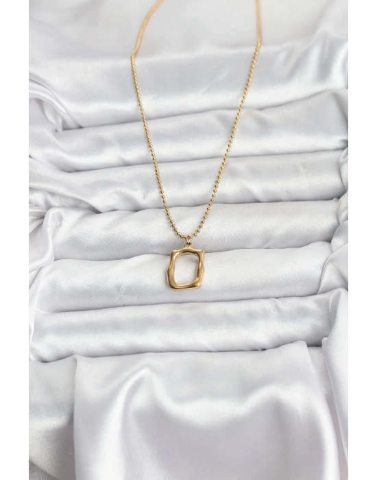 MuI MuI 316L Çelik Zincir Gold Renk Model Kadın Kolye