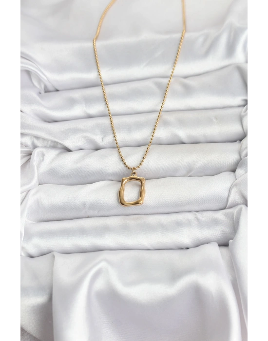 MuI MuI 316L Çelik Zincir Gold Renk Model Kadın Kolye