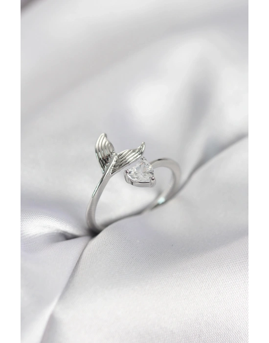 MuI MuI Fishtail Modell Silberfarbener Damenring mit Zirkonia