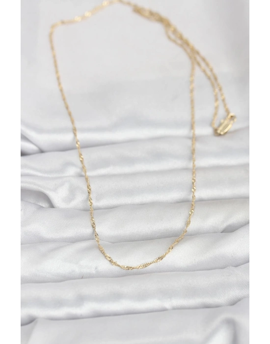 MuI MuI CM 14K Gold Twisted Design 60 cm Damenhalskette