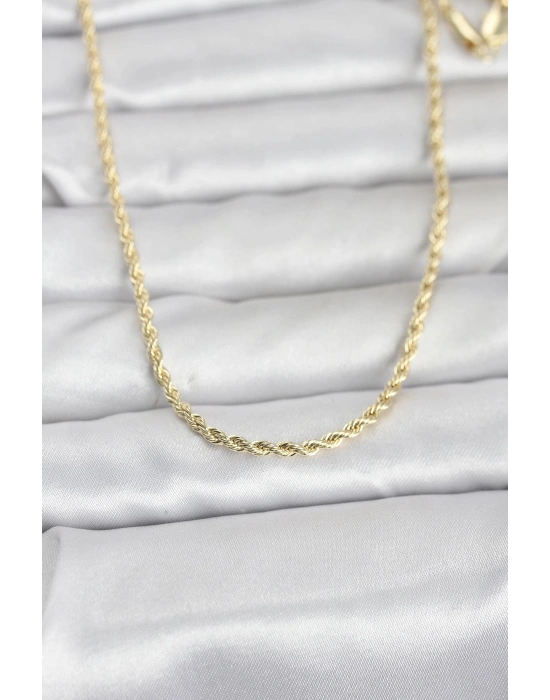 MuI MuI CM 14K Gold Twisted Chain 60cm Damenhalskette
