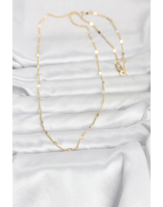 MuI MuI CM Damenhalskette in 14-karätiger Goldfarbe mit herzförmigem Detail und 60 cm langer Kette