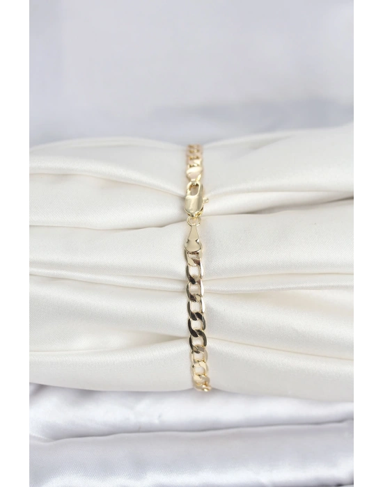 MuI MuI CM 14K Goldfarbenes Ringkettenmodell Damenarmband