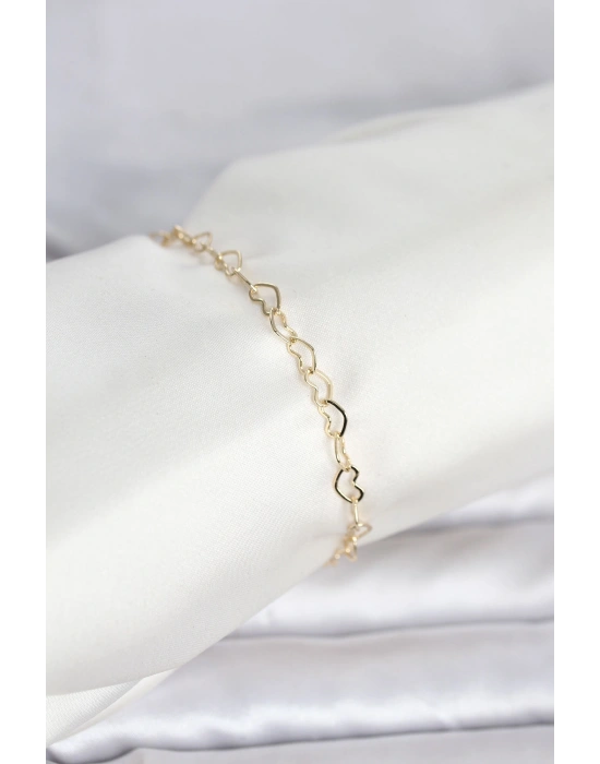 MuI MuI CM 14K Gold Herzkettenmodell Damenarmband