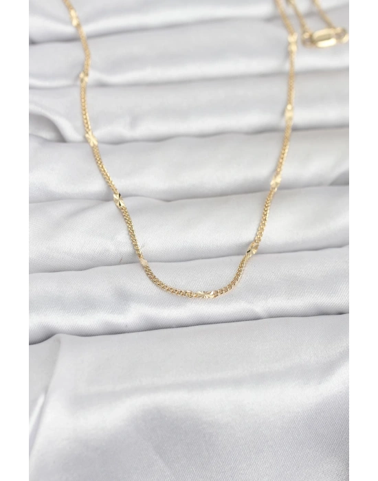 MuI MuI CM 14K Gold Lasergravierte 60cm Damenhalskette