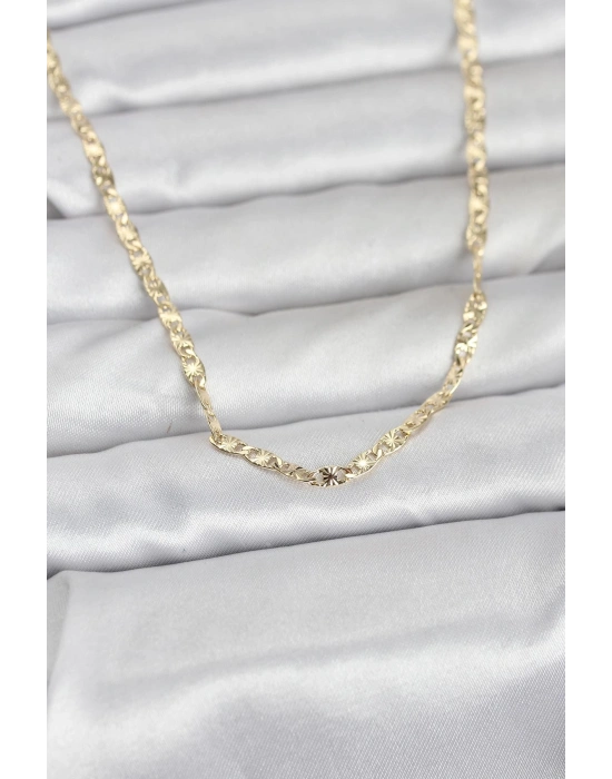 Collana da donna MuI MuI CM in oro 14K con catena laser modello 60 cm