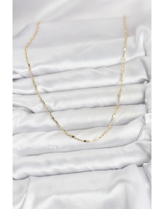 MuI MuI CM 14K Goldfarbene Messing-Büroklammerkette 60 cm Damenhalskette