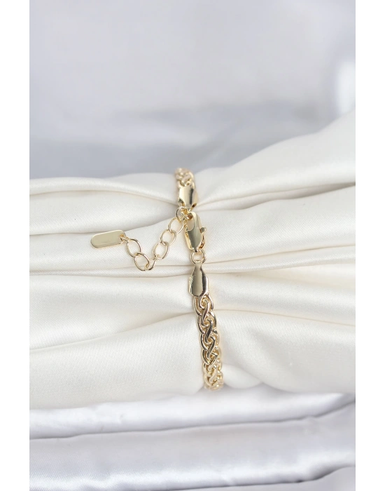 MuI MuI CM 14K Gold Renk Sarmal Zincir Model Kadın Bileklik