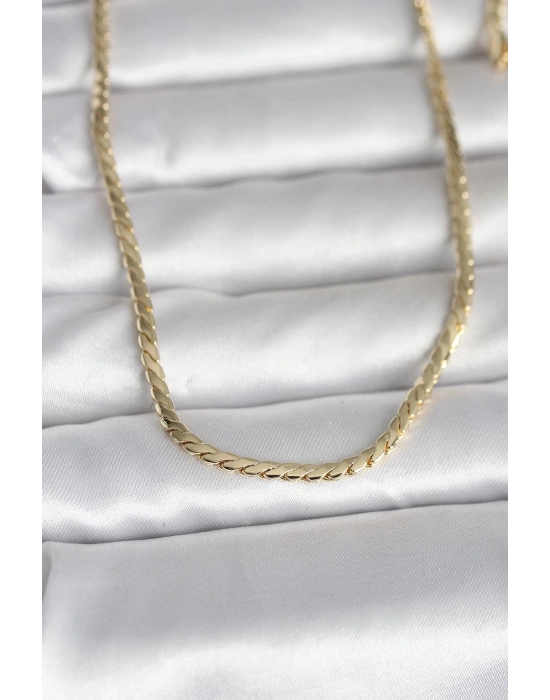 MuI MuI CM 14K Gold Renk Yassı Model 60 cm Kadın Kolye