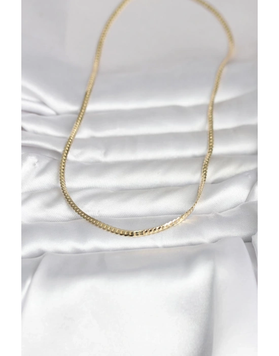 MuI MuI CM 14K Gold Renk Yassı Zincir Model 45 cm Kadın Kolye