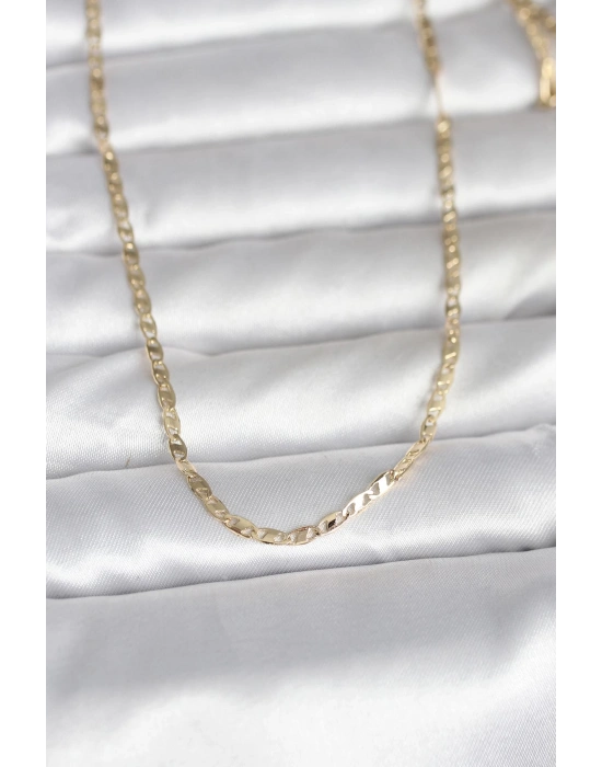 MuI MuI CM 14K Gold Flache Kette Modell 60 cm Damenhalskette