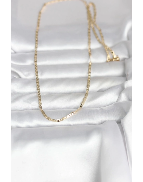 MuI MuI CM 14K Gold Flache Kette Modell 60 cm Damenhalskette