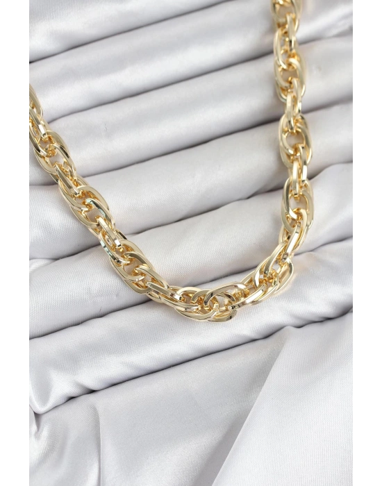 MuI MuI CM Kalın Burgu Model Gold Renk 60 cm Kadın Kolye