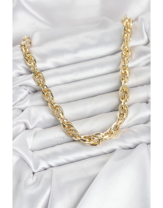 MuI MuI CM Kalın Burgu Model Gold Renk 60 cm Kadın Kolye
