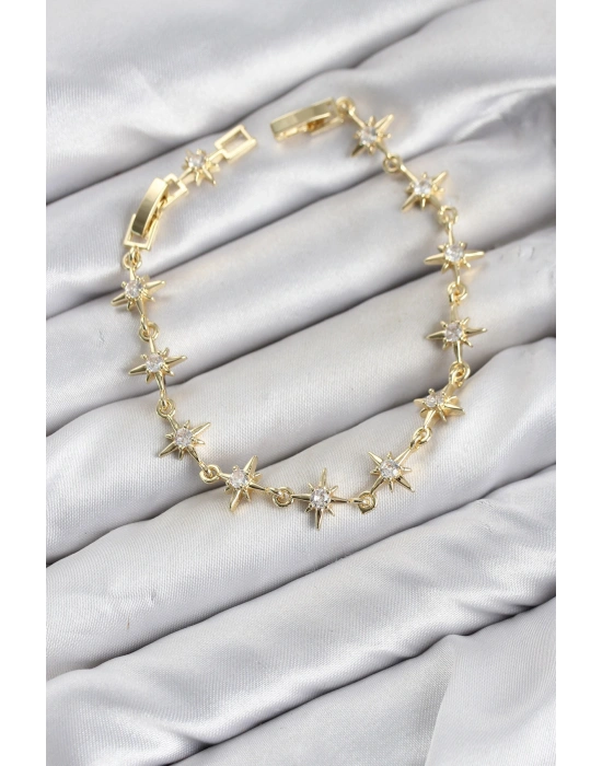 MuI MuI CM Kutup Yıldızı Model Gold Renk Zirkon Taşlı Kadın Bileklik