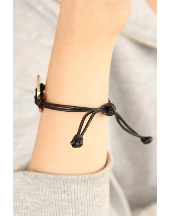 MuI MuI COOL (Havalı) Siyah Deri İpli Unisex Mood Bileklik