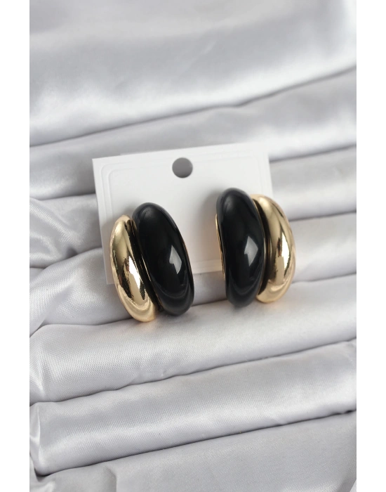 MuI MuI Damla Model Siyah Vintage Gold Renk Kadın Küpe