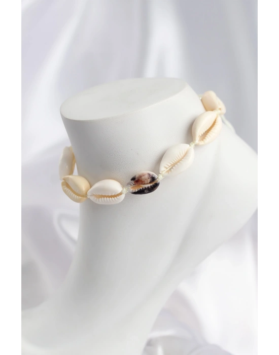 MuI MuI Doğal Kauri Kabuğu Asansörlü Model Halhal