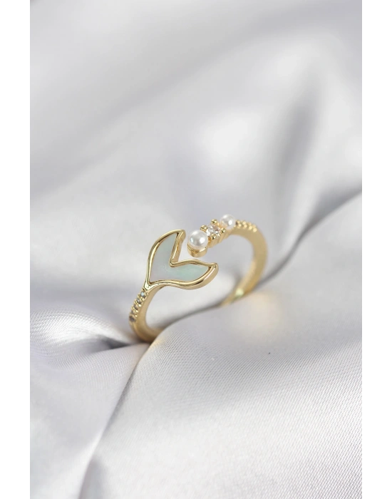 MuI MuI Goldfarbener Fischschwanz-Damenring