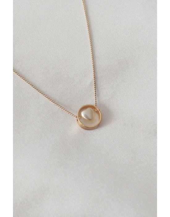 MuI MuI Gold Renk Minimal Kalp Figür Kadın Kolye