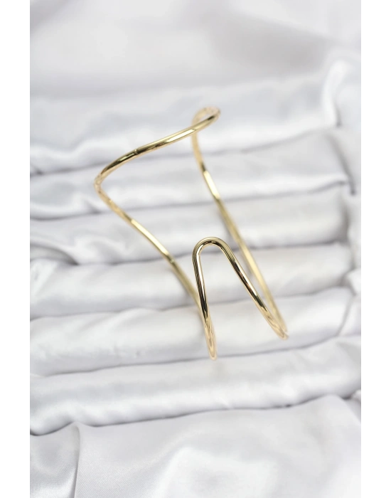 MuI MuI Gold Renk Pirinç El Bileziği