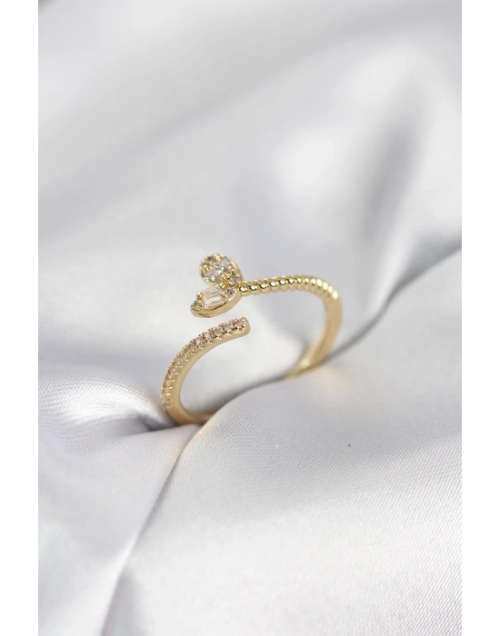 MuI MuI Goldfarbener Messingring mit Herzmotiv für Damen