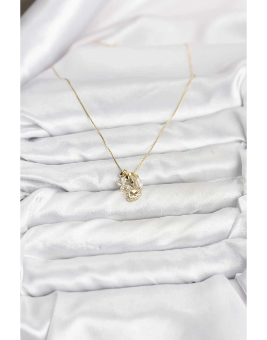 MuI MuI Gold Renk Pirinç Minimal Kelebek Charmlı Kadın Kolye