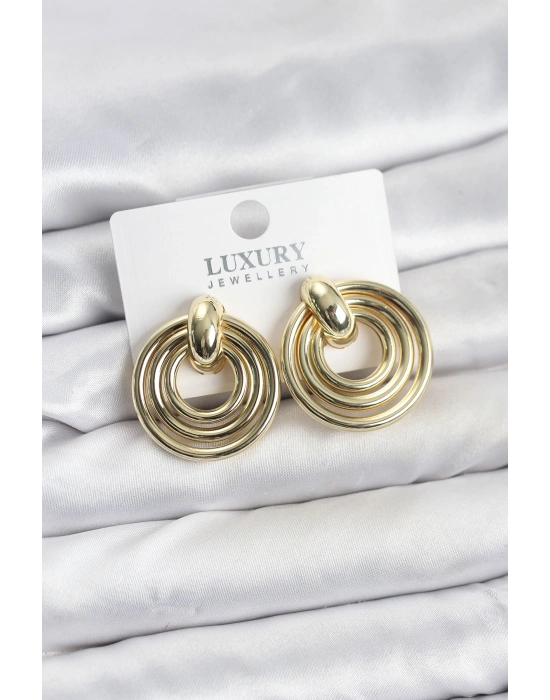 MuI MuI Gold Renk Pirinç Vintage Kadın Küpe