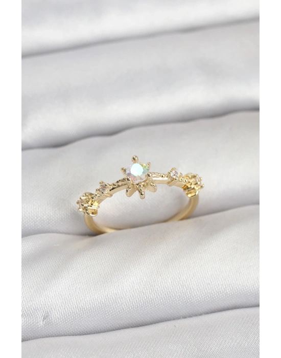 MuI MuI Gold Renk Pirinç Yıldız Model Kadın Yüzük