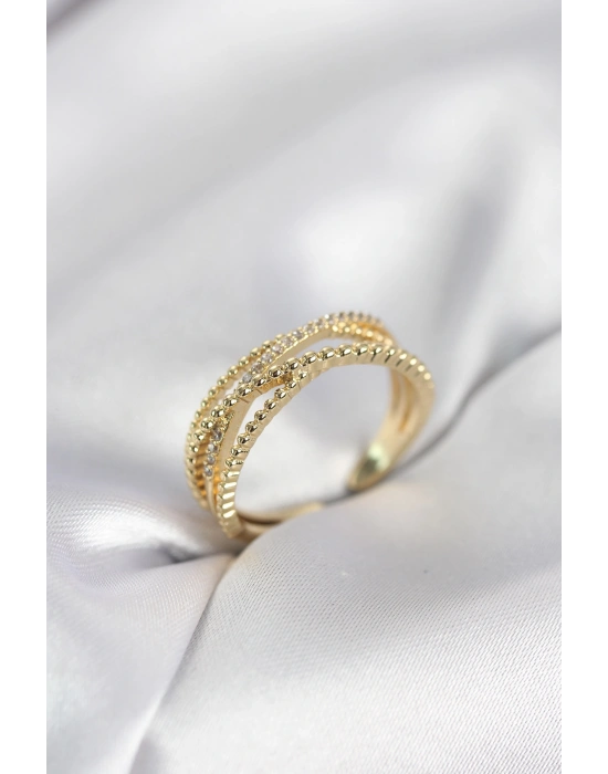 MuI MuI Goldfarbener Spiralring für Damen