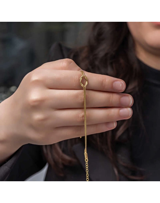 MuI MuI Gümüş Gold Aşk Düğüm Kadın Bileklik