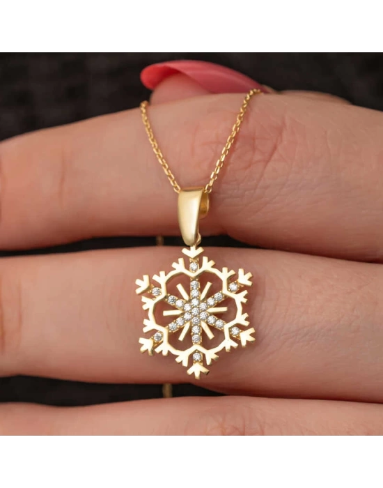 MuI MuI Gümüş Gold Kar Tanesi Kadın Kolye