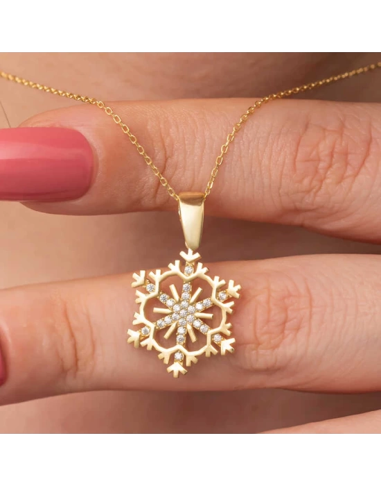 MuI MuI Gümüş Gold Kar Tanesi Kadın Kolye