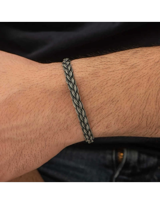 MuI MuI Gümüş Kazaziye Örgü Bileklik