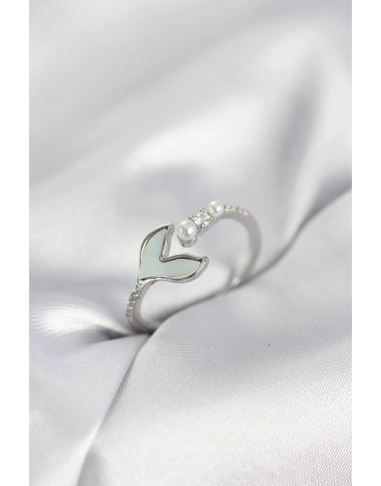 MuI MuI Silberfarbener Fischschwanz-Damenring