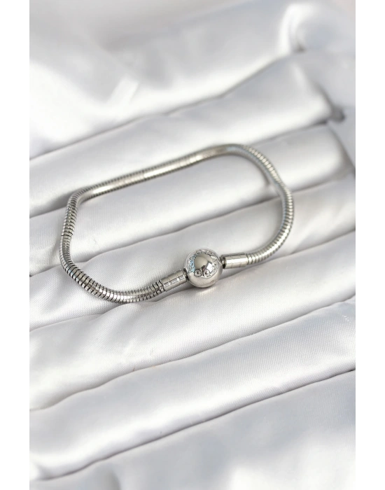MuI MuI Gümüş Renk Pirinç Charm Bileklik
