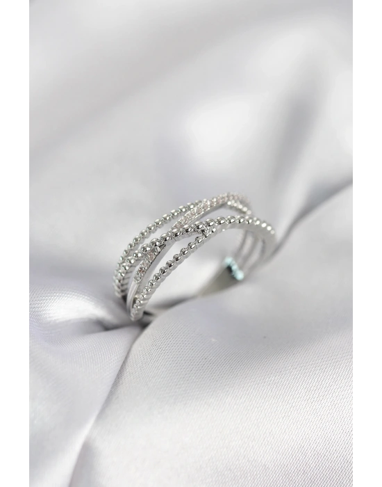 MuI MuI Silberfarbener Spiralring für Damen