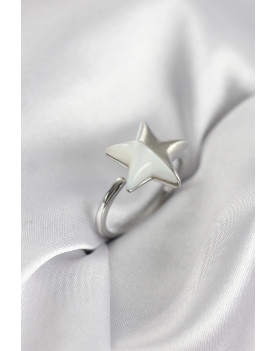 MuI MuI Silberfarbener Perlmutt-Sternring für Damen